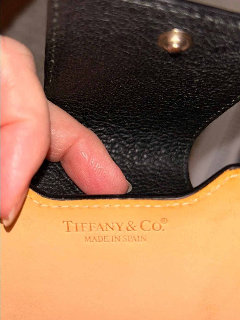 Tiffany & Co. Black Leather iPad / Tablet Folio Case